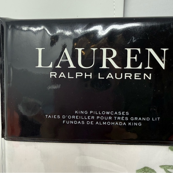 Lauren Ralph Lauren 2 King Size Pillowcases Maggie Floral Cottage NWT - Picture 4 of 8